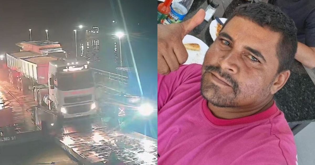 Carreta cai no rio Acará durante travessia em balsa; motorista segue desaparecido