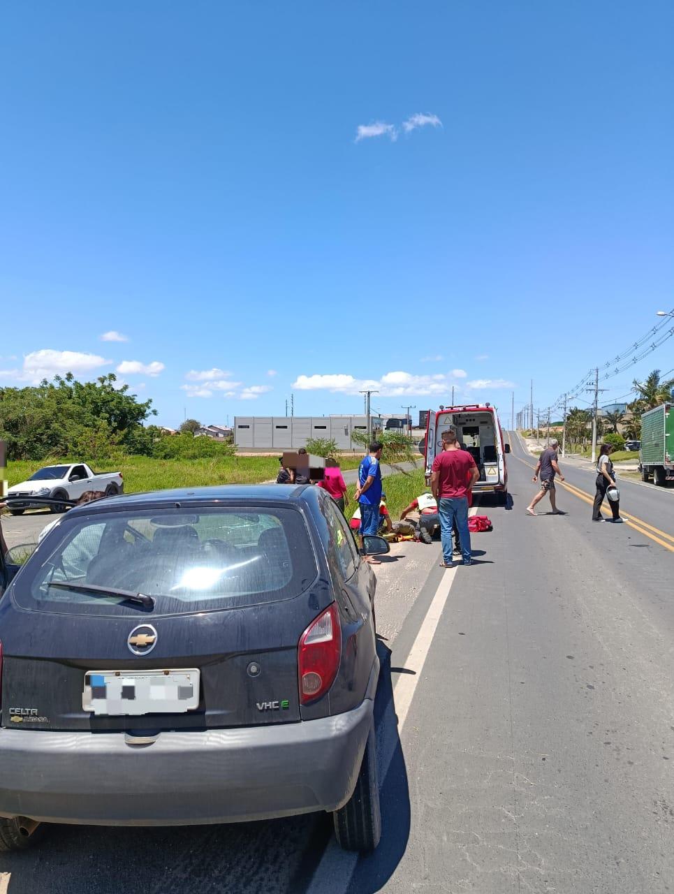Motociclista fica gravemente ferido em colisão frontal em Morro da Fumaça