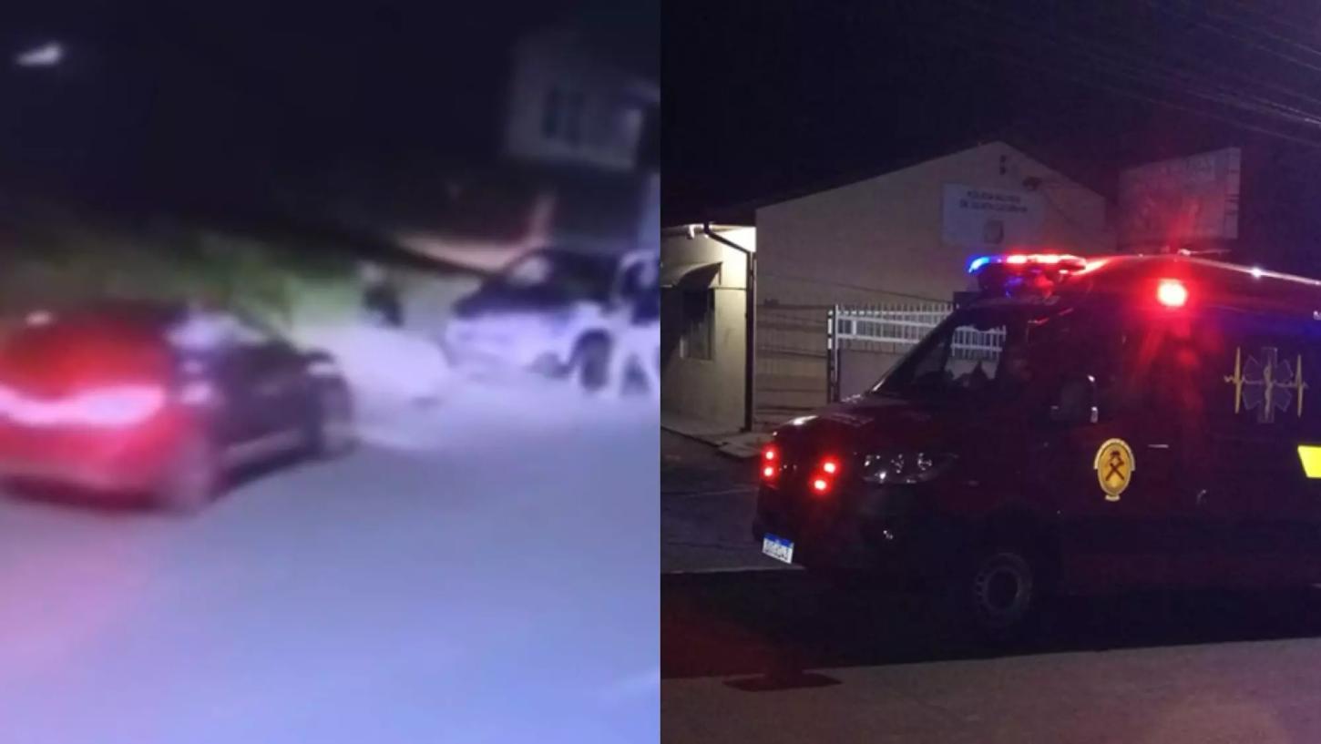 VÍDEO: Mulher atropela homem com BMW em frente à delegacia em Santa Catarina