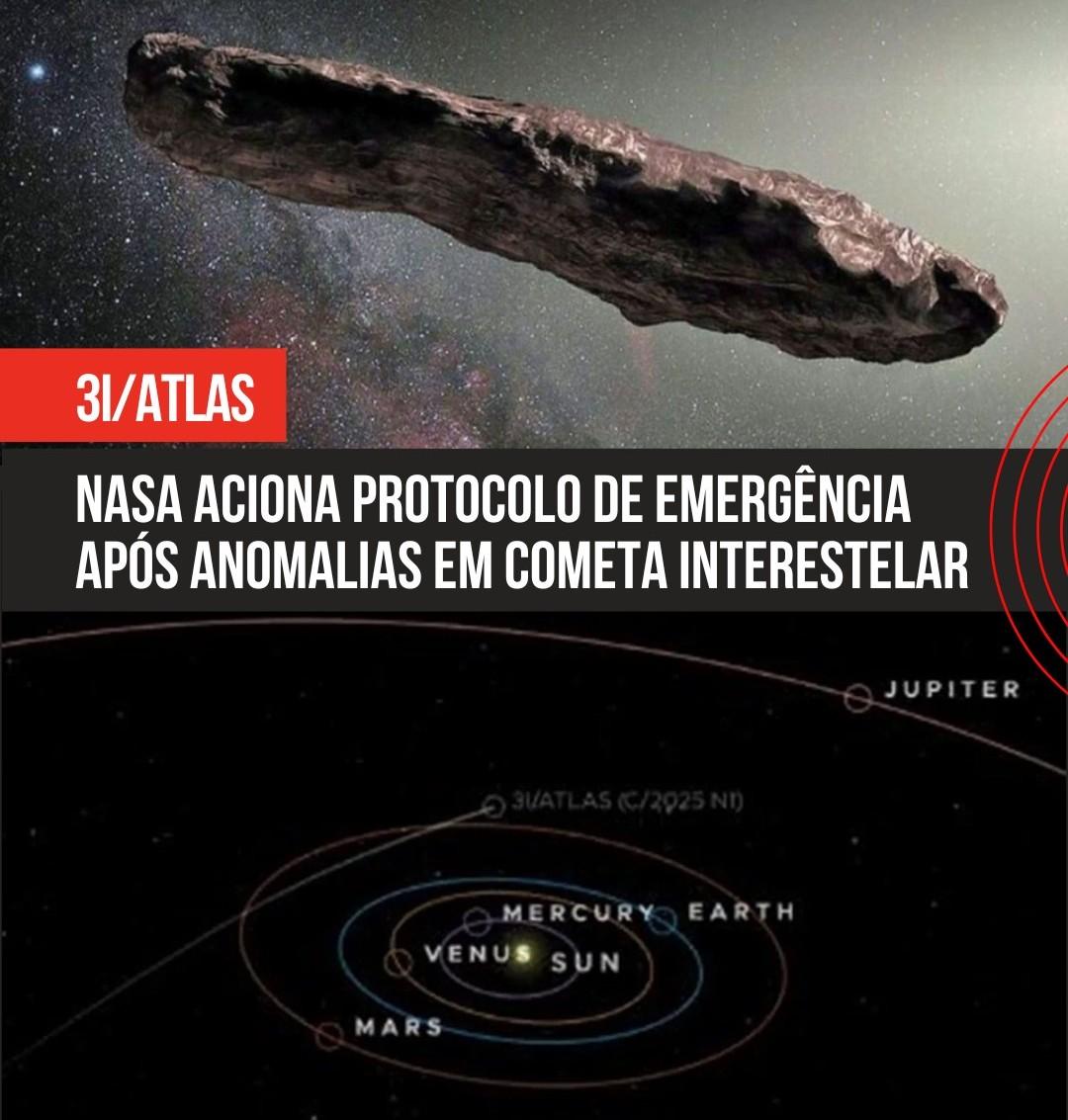 NASA aciona protocolo de emergência após anomalias em cometa interestelar