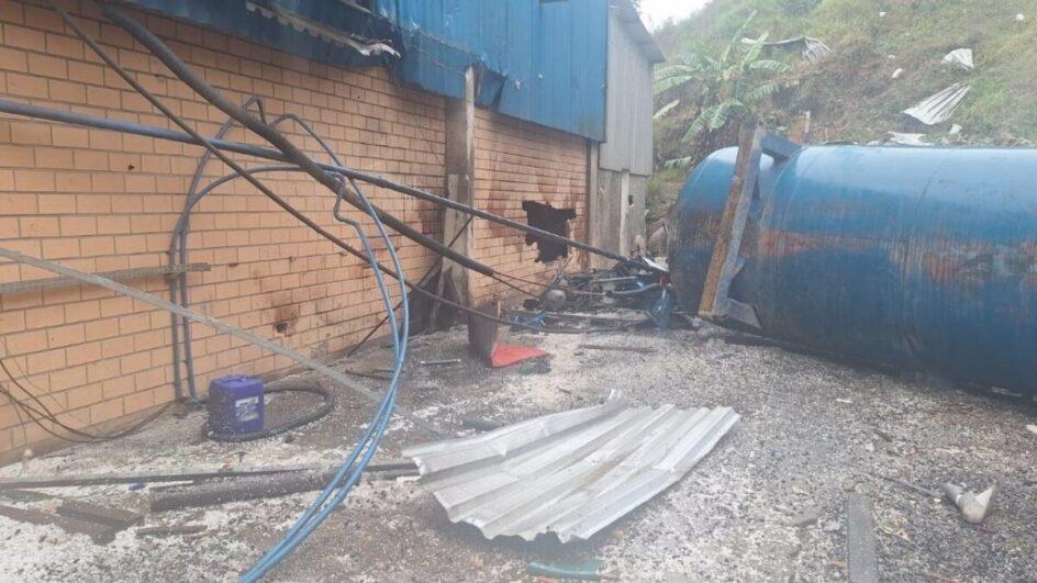 Tanque de caldeira explode e deixa três feridos em Braço do Norte