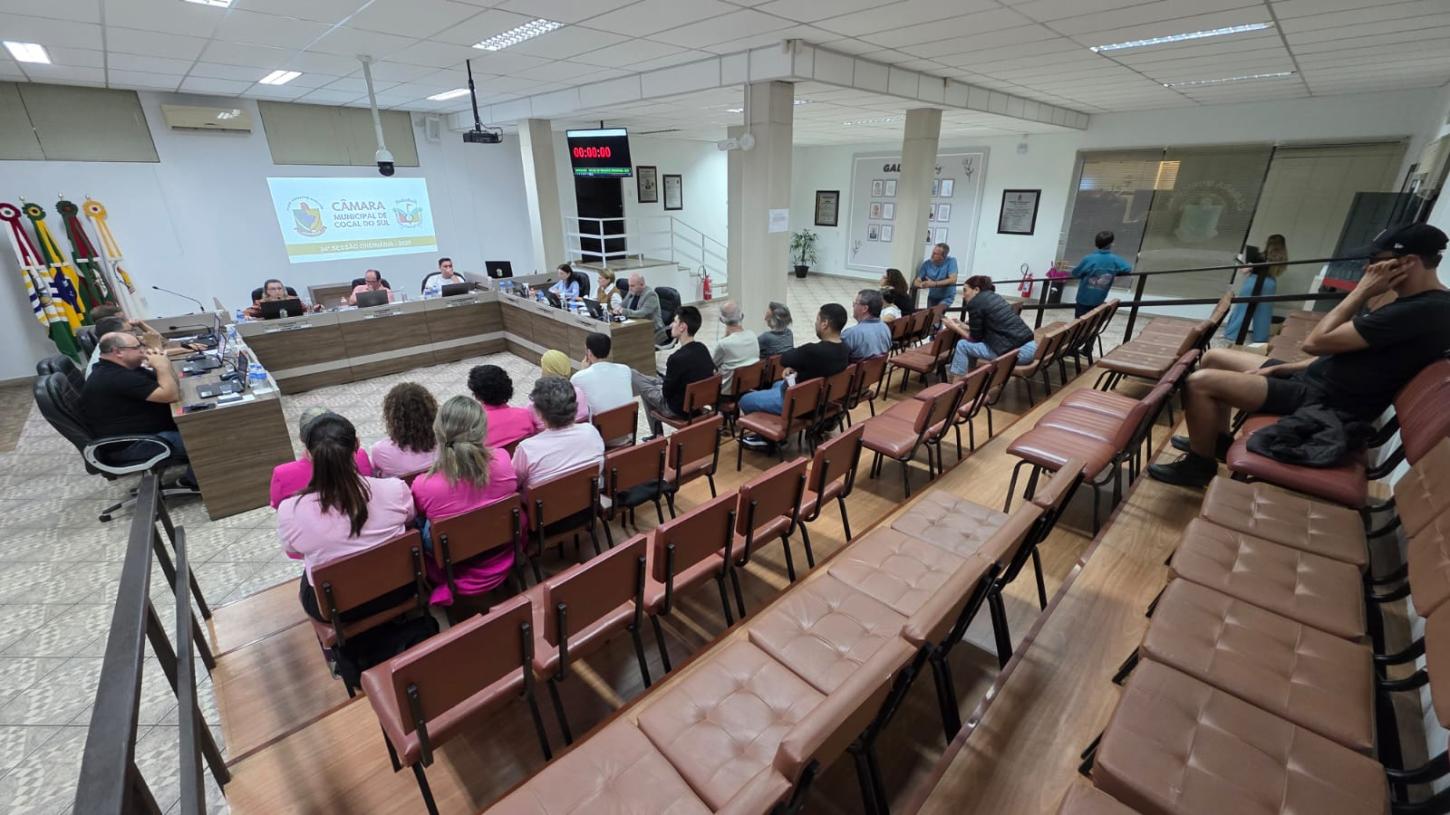 Tribuna: veja o que foi assunto na 34ª Sessão Ordinária da Câmara de Cocal do Sul