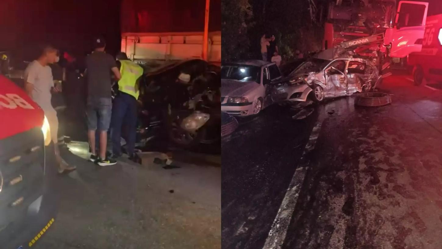 URGENTE: Grave engavetamento deixa mortos e feridos na BR-101 em Barra Velha