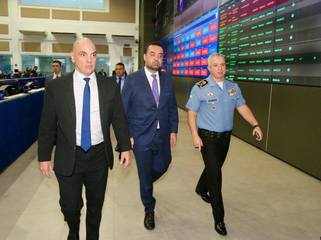 Governador recebe Alexandre de Moraes e apresenta resultados da Operação Contenção no CICC