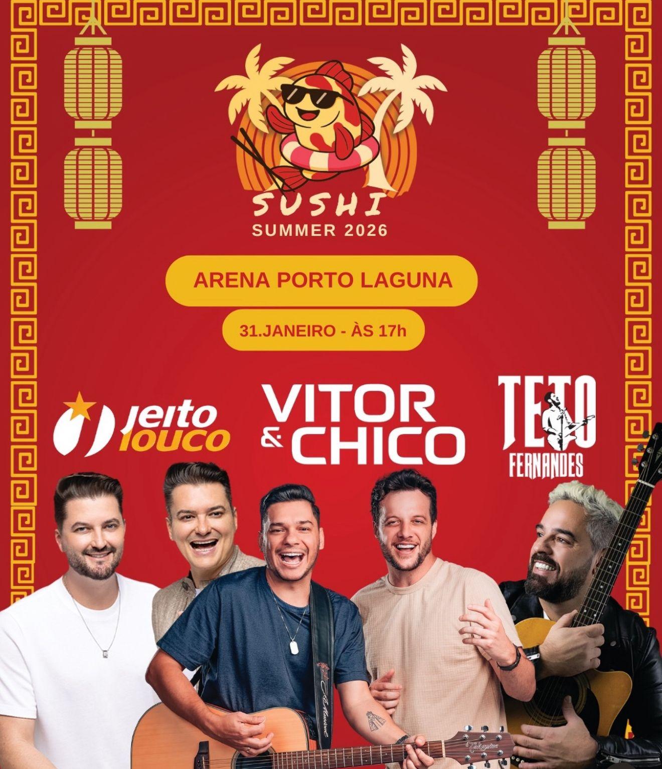 Dia 31 de janeiro de 2026, o verão vai ferver no Porto de Laguna! Um evento que une gastronomia premium, boa música e muita energia boa.