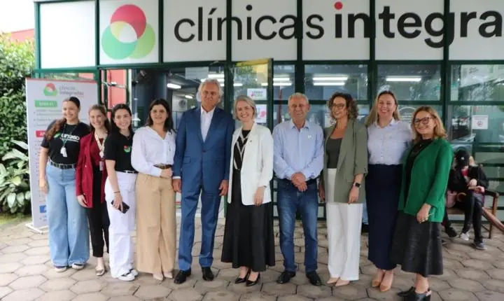 Governador de Goiás visita a Unesc, conhece Clínicas Integradas e o Programa Universidade Gratuita