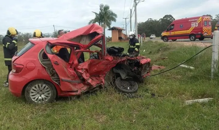 Motorista morre após acidente de trânsito em Balneário Rincão