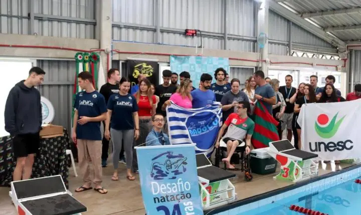 Superação e espírito de equipe marcam o 13º Desafio 24 Horas de Natação da Unesc